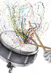 drum sticks on white background