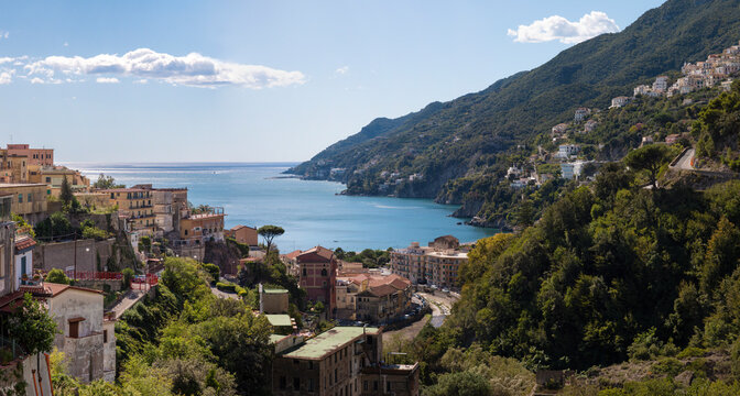 Vietri sul mare - Amalfi coast - The panorama of the city with the coast
