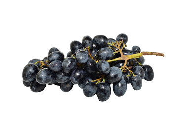 A bunch of blue grapes lies on a PNG background.