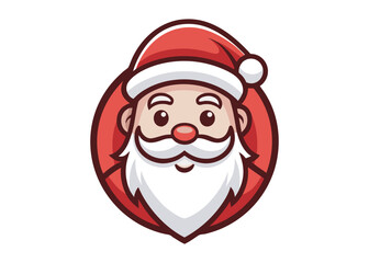 santa face logo silhouette vector, christmas santa face silhouette vector illustration, black santa face vector silhouette, santa claus face logo silhouettes vector on a white background