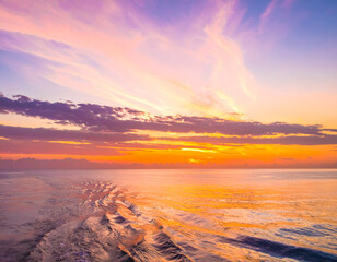  Sunset Over Calm Ocean