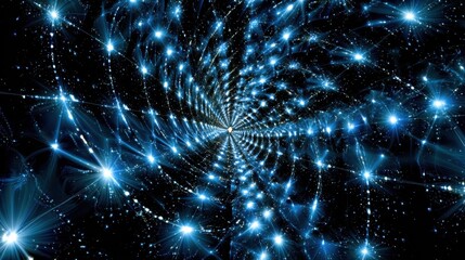 inflection. A dark matter vortex warping the fabric of spacetime, with light bending into impossible shapes. STEM education sheets, lab safety posters, designed for biotech research communications.