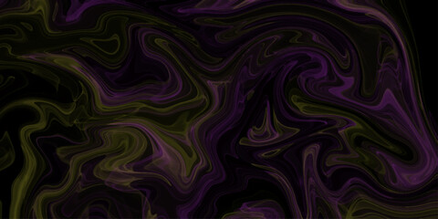 Abstract flowing liquid curve line in black and pink metallic. The texture of mix color and black marble pattern modern style Liquid background. Creative swirled or curve of oil paint for marble 