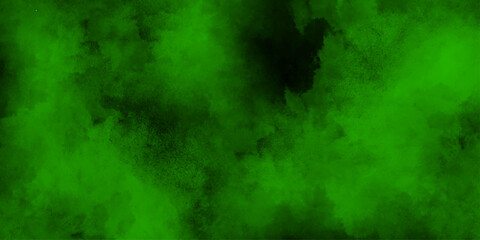 The concept of aromatherapy. Freezing dry fog bombs texture overlays. Stock illustration. green watercolor paper textured illustration with splashes, green grunge wall background,