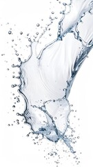 Water splash. Clean, refreshing. Isolated on white