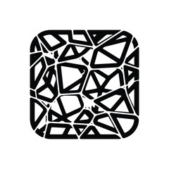 Rounded square abstract mosaic pattern icon.