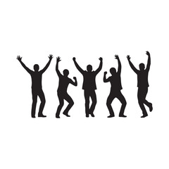 silhouettes of people dancing