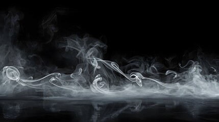 white smoke explosion dark background 