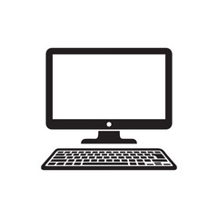 Fototapeta premium computer monitor with keyboard