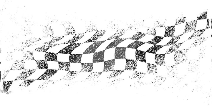 Race flag grunge vector design transparent background. Speed flag vector illustration isolated