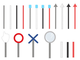 シンプルな指示棒（木製）のセット