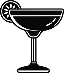 Stylized margarita cocktail glass icon