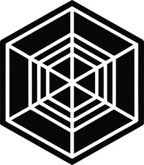 3d dna helix cube structure icon design