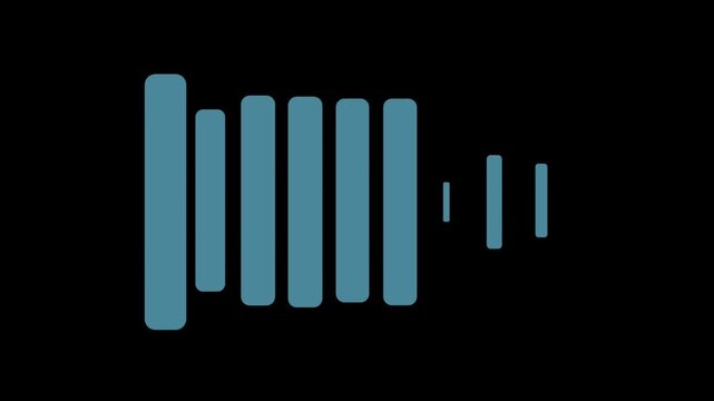 Sound wave motion icon. Sound wave animation. Technology icon motion graphic. Icon motion element.