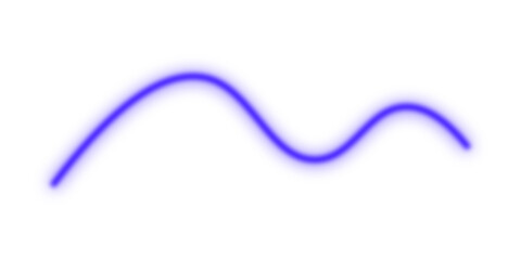 Abstract glowing blue wavy line, a fluid and dynamic graphic element perfect for modern design projects, isolated on a clean transparent background