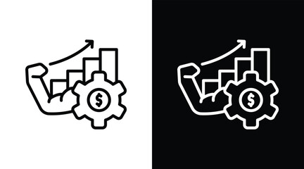 recovery Two-tone version in black and white background