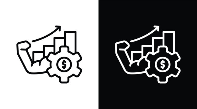 recovery Two-tone version in black and white background