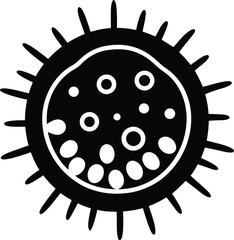 Scientific cell biology icon set for medical and research applications