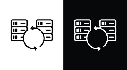 redundancy Two-tone version in black and white background