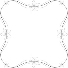 Elegant Floral Line Art Frame