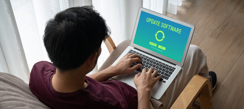 Software update on computer for modish version of device software upgrade