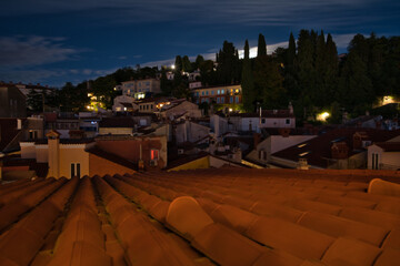 Piran slovenia at night
