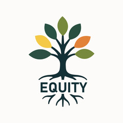 Equity Tree Symbol | Fairness and Growth Concept