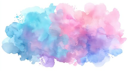 Abstract Watercolor Splatter Texture in Blue Pink and Purple Tones