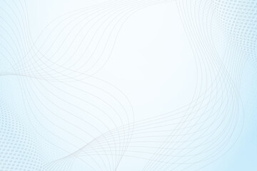 Abstract white wavy glowing lines on a blue background. Futuristic digital high-technology pattern. Health Care concept. Vector