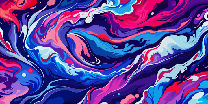 A mesmerizing blend of vibrant colors swirling together in a captivating abstract design that evokes a sense of movement and fluidity.