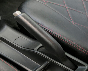 Auto details hand brake. Hand brake in a car
