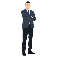 business man standing on a white background vector illustration