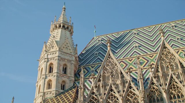 Beautiful architecture of Stephens Cathedral in Vienna, Austria.