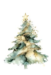 christmas tree on white background