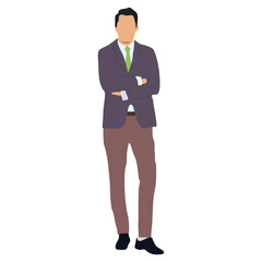 business man standing on a white background vector illustration