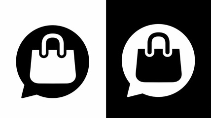 Shopping Bag Icon Set for Online Store and Retail Design