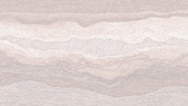 Abstract textured background with swirling lines and parallel strokes in muted pink and beige tones pattern