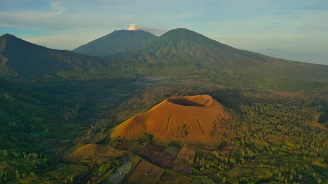 Wurung Crater East Java Aerial Video