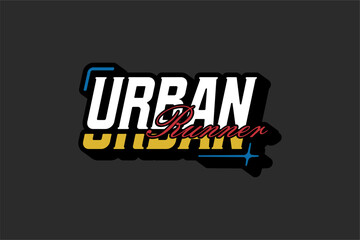 running and sporty urban fashion template for printing