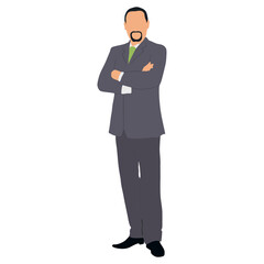 business man standing on a white background vector illustration