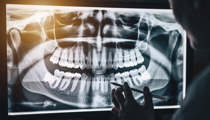 歯科用レントゲン写真の解析の様子