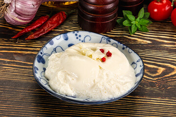Italian soft young cheese burrata