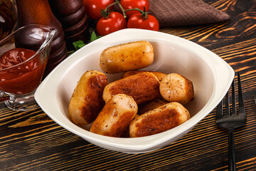 Roasted chicken mini sausages for breakfast