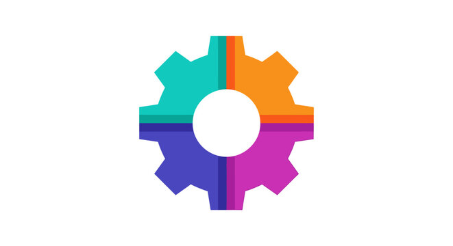 Colorful gear icon representing settings and configuration options.