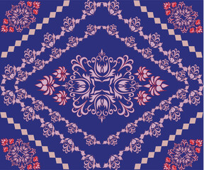 seamless floral pattern with damask 