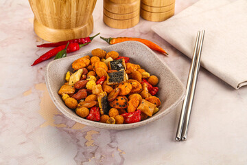 Japanese snack - Chili mame arare cracker