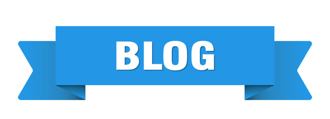 blog ribbon isolated on transparent background. blog ribbon