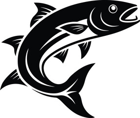 Leaping Fish Silhouette Icon