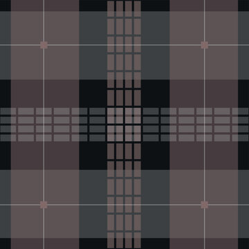 Scottish texture, plaid and tartan seamless pattern, vector design