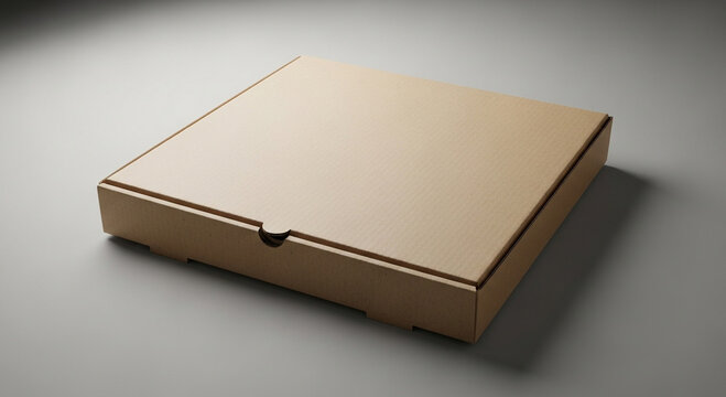 Authentic pizza box mockup for branding projects, showing sustainable packaging design for delivery services and restaurant promotion, ready for your custom design